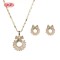 18K Gold Plated Jewelry Set | Bow Design Earrings and Necklace for Casual & Office | Jewelry with Red Black and Colorful