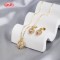 Red Cubic Zirconia Ribbon Earrings Necklace | 18K Gold Plated Trendy Jewelry for Women | Valentine's Day & Birthday Gift