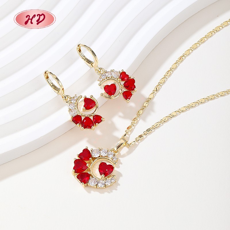 Hengdian Jewelry 18K Gold Plated Jewelry Set