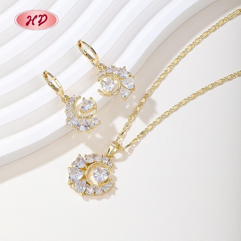 Hengdian Jewelry 18K Gold Plated Jewelry Set