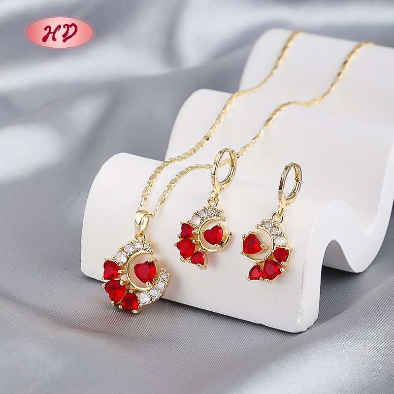 Hengdian Jewelry 18K Gold Plated Jewelry Set