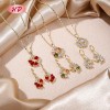 Hengdian Jewelry 18K Gold Plated Jewelry Set | Red White Colorful Style for Women | Moom Design for Gift and Casual Wear
