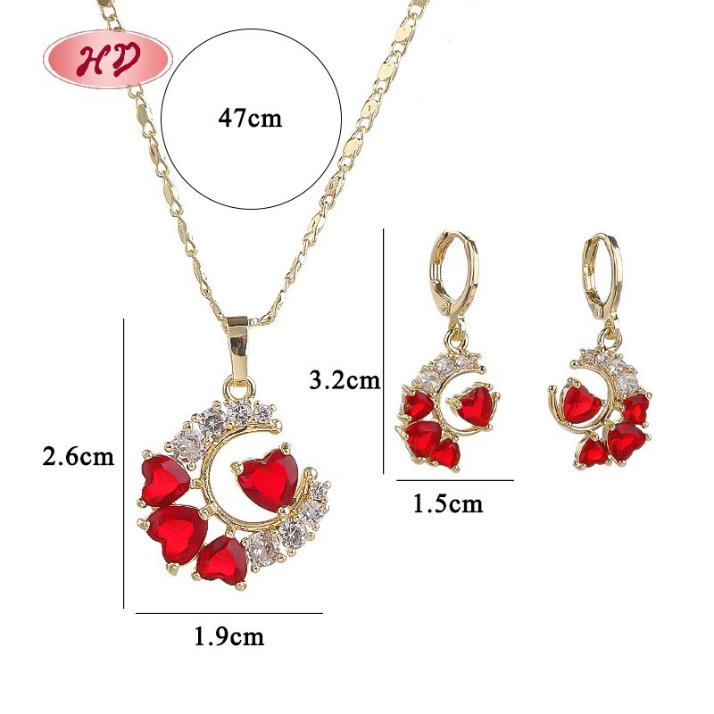 Hengdian Jewelry 18K Gold Plated Jewelry Set