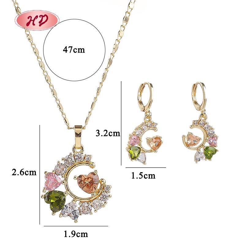 Hengdian Jewelry 18K Gold Plated Jewelry Set