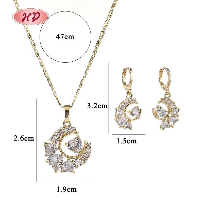 Hengdian Jewelry 18K Gold Plated Jewelry Set