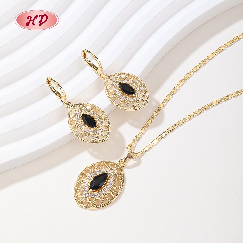 Minimalist 18K Gold Plated Teardrop Earrings Necklace