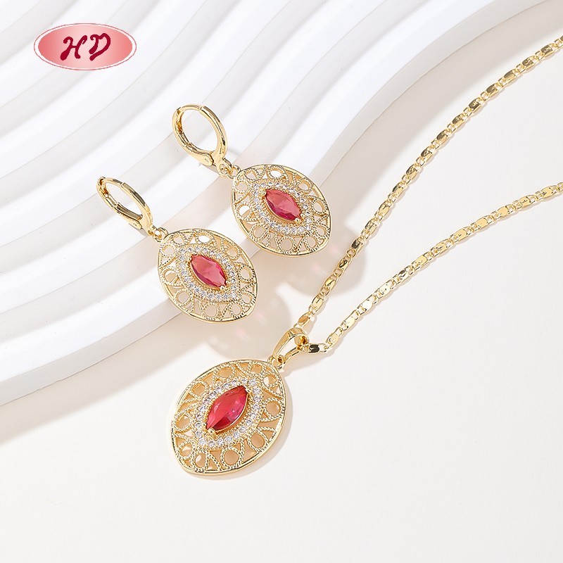 Minimalist 18K Gold Plated Teardrop Earrings Necklace