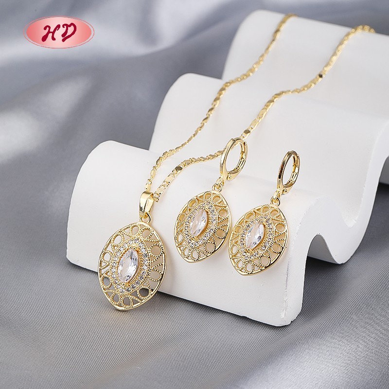 Minimalist 18K Gold Plated Teardrop Earrings Necklace