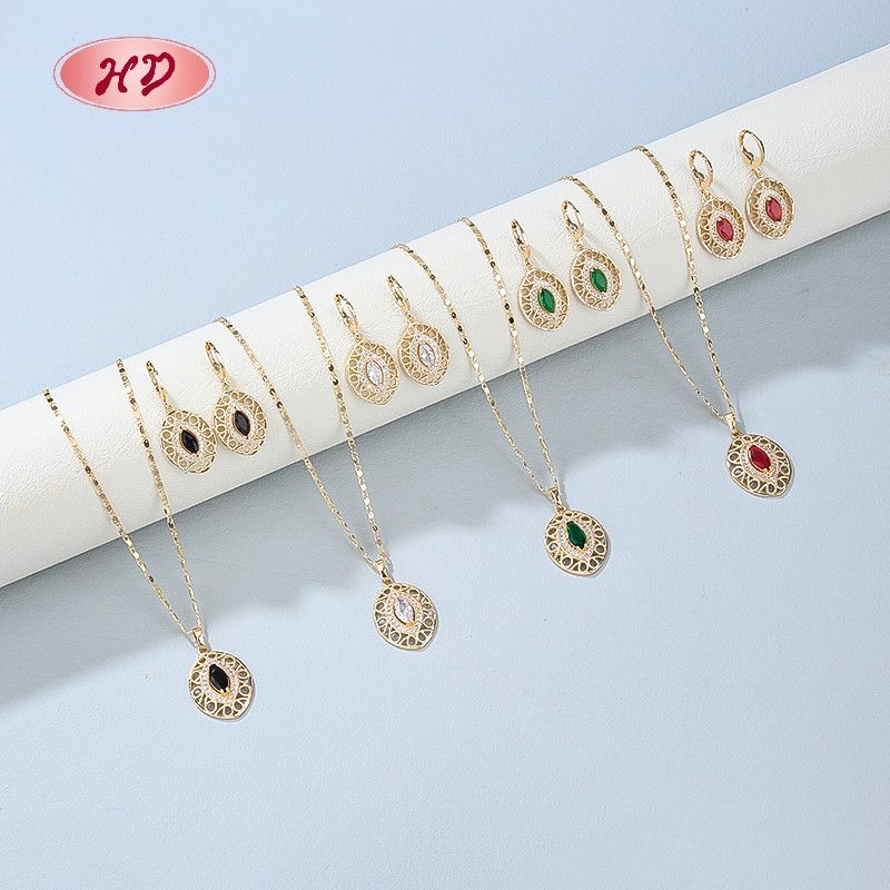 Minimalist 18K Gold Plated Teardrop Earrings Necklace