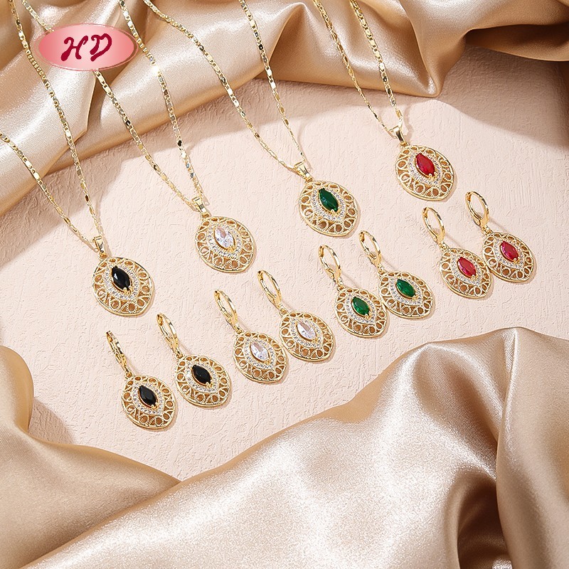 Minimalist 18K Gold Plated Teardrop Earrings Necklace