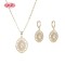 Minimalist 18K Gold Plated Teardrop Earrings Necklace | Women's Jewelry Set with Brass | Daily Accessory ＆ Mother's Day