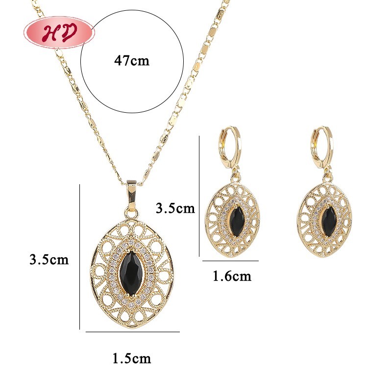 Minimalist 18K Gold Plated Teardrop Earrings Necklace