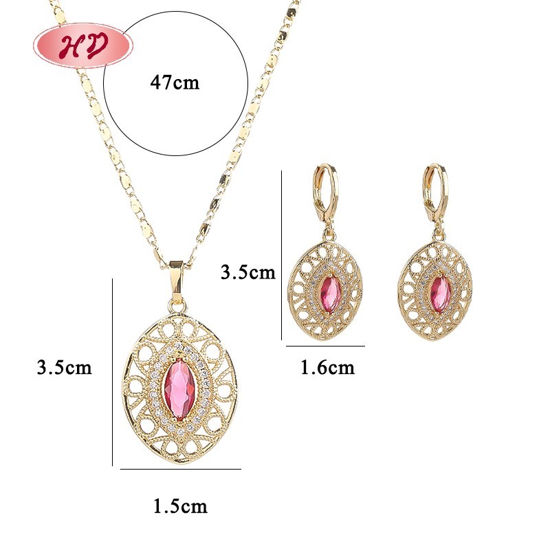 Minimalist 18K Gold Plated Teardrop Earrings Necklace