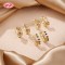 Romantic 18K Gold Plated Crown Huggie Earrings for Women | Zircon Copper Alloy Jewelry by Hengdian Jewelry for Party