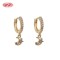 Hengdian Jewelry 18K Gold Plated Star Moon Huggie Earrings | Cubic Zirconia Copper Alloy | Women's Fashion Earrings