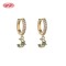Hengdian Jewelry 18K Gold Plated Star Moon Huggie Earrings | Cubic Zirconia Copper Alloy | Women's Fashion Earrings