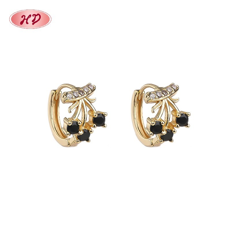 Classic 18K Gold Plated Cherry Earrings
