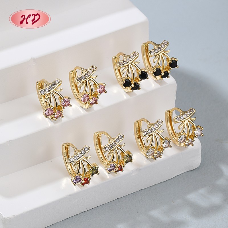 Classic 18K Gold Plated Cherry Earrings