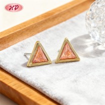 Multi Purpose Triangle Studs | Copper Alloy Stud Earrings Wholesale | Women's Casual Daily Jewelry with 18k Gold Plated