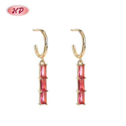 Jewelry for Women Wholesale | 18K Gold Plated Geometric Earrings | CZ Fashion Jewelry for Wedding and Gift Bulk MOQ 12