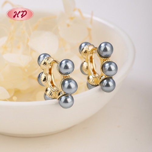 Chic 18K Gold Plated Earrings |   Copper Alloy With Cubic Zirconia | Huggie Earrings for Women | Daily Commute Wear