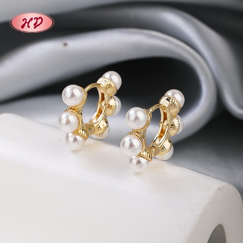 Chic 18K Gold Plated Earrings |   Copper Alloy With Cubic Zirconia | Huggie Earrings for Women | Daily Commute Wear