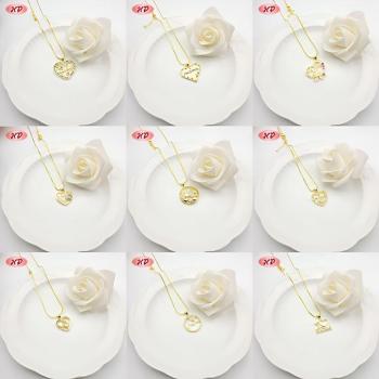 Delicate 18K Gold Plated Mama Necklace with CZ Heart Pendant | Copper Base Wholesale for Anniversary & Birthday Gifts