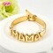 Delicate 18K Gold Plated Mom Heart Bracelet | Wholesale Jewelry for Anniversary & Birthday Gifts | Mother's Day Gifts