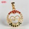 18K Gold Plated Mom Heart Pendant | Multi-color Zircon Accessories for Women | Copper Wholesale Jewelry for Casual Wear