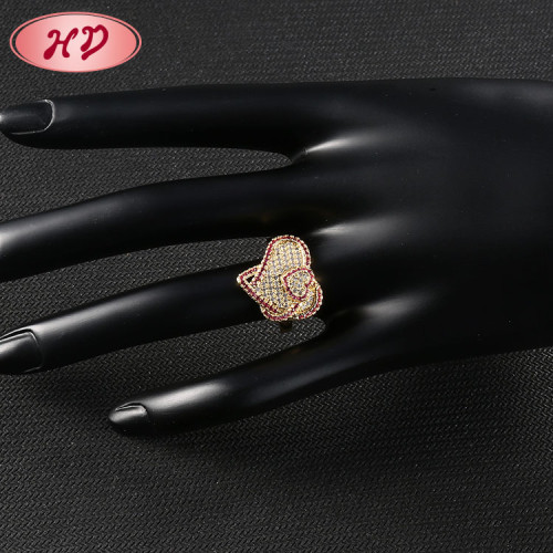 18K Gold Plated Mom Heart Ring | Copper Rings Wholesale for Mother's Day Gift and Wedding | Jewelry for Women and Men