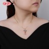 Collar y pendientes florales chapados en oro de 18 quilates | Conjunto de joyas de aleación de cobre con circonitas