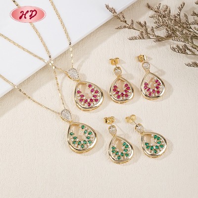 Elegantes conjuntos de joyería de moda en forma de lágrima | Joyería personalizada para mujer al por mayor