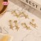 Vintage Twisted Wire Bow Long Cubic Zircon Dangle Earrings | Female Wedding Banquet Occasions | Brass Jewelry for Gifts