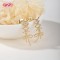 Wholesale 18K Gold Plated Geometric Huggie Earrings White Enamel | Factory Direct Manufacturer
