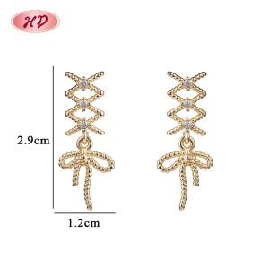Wholesale 18K Gold Plated Geometric Huggie Earrings White Enamel | Factory Direct Manufacturer
