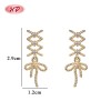 Wholesale 18K Gold Plated Geometric Huggie Earrings White Enamel | Factory Direct Manufacturer