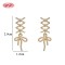 Wholesale 18K Gold Plated Geometric Huggie Earrings White Enamel | Factory Direct Manufacturer