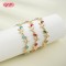18K Gold Plated Brass Leaf Vine Bracelet | AAA CZ Stone | Colorful Stackable Bangle for Women | Romantic Wedding Jewelry