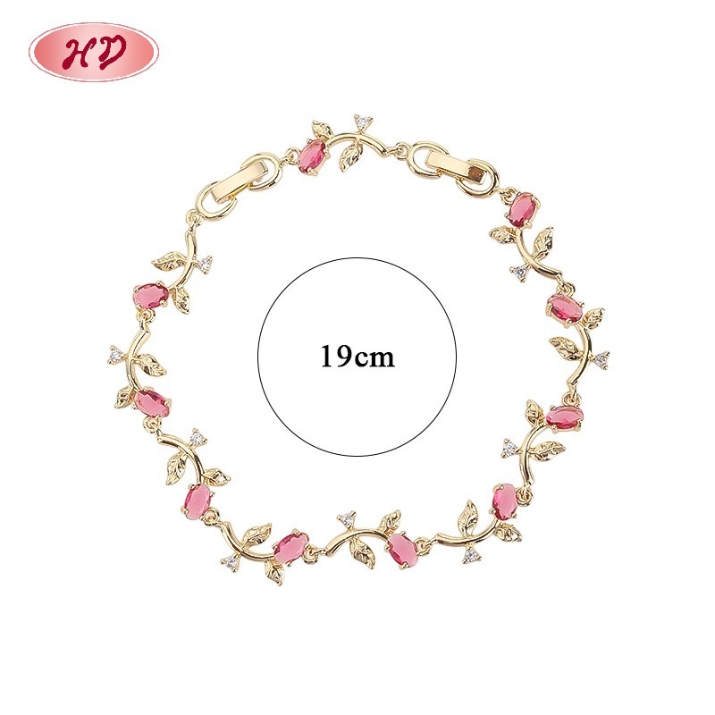 18K Gold Plated Brass Leaf Vine Bracelet