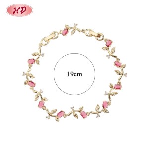 Stylish 18K Gold Plated Brass CZ Bracelet for Women | Designer Jewelry