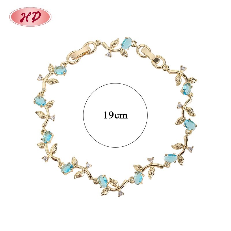 18K Gold Plated Brass Leaf Vine Bracelet
