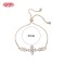 Wholesale Clear CZ Flower Charm Bracelet | 18K Gold Plated Bracelet Manufacturer