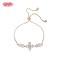 Wholesale Clear CZ Flower Charm Bracelet | 18K Gold Plated Bracelet Manufacturer