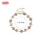 Factory Direct Purple CZ Flower Link Bracelet | 18K Gold Plated Tennis Bracelet Manufacturer