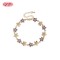 Factory Direct Purple CZ Flower Link Bracelet | 18K Gold Plated Tennis Bracelet Manufacturer