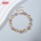 Factory Direct Purple CZ Flower Link Bracelet | 18K Gold Plated Tennis Bracelet Manufacturer