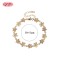 18K Gold Plated Brass Flower Bracelet | AAA CZ Stone | Purple & Champagne Floral Bangle for Women | Bridal Gift Party