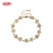 Wholesale Champagne CZ Flower Star Bracelet | 18K Gold Plated Link Bracelet Supplier