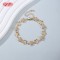 Wholesale Champagne CZ Flower Star Bracelet | 18K Gold Plated Link Bracelet Supplier