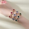 Pulsera de girasol de latón chapado en oro de 18 quilates | Piedra CZ AAA | Joyería de moda para mujer | Pulsera de fiesta al por mayor por HD